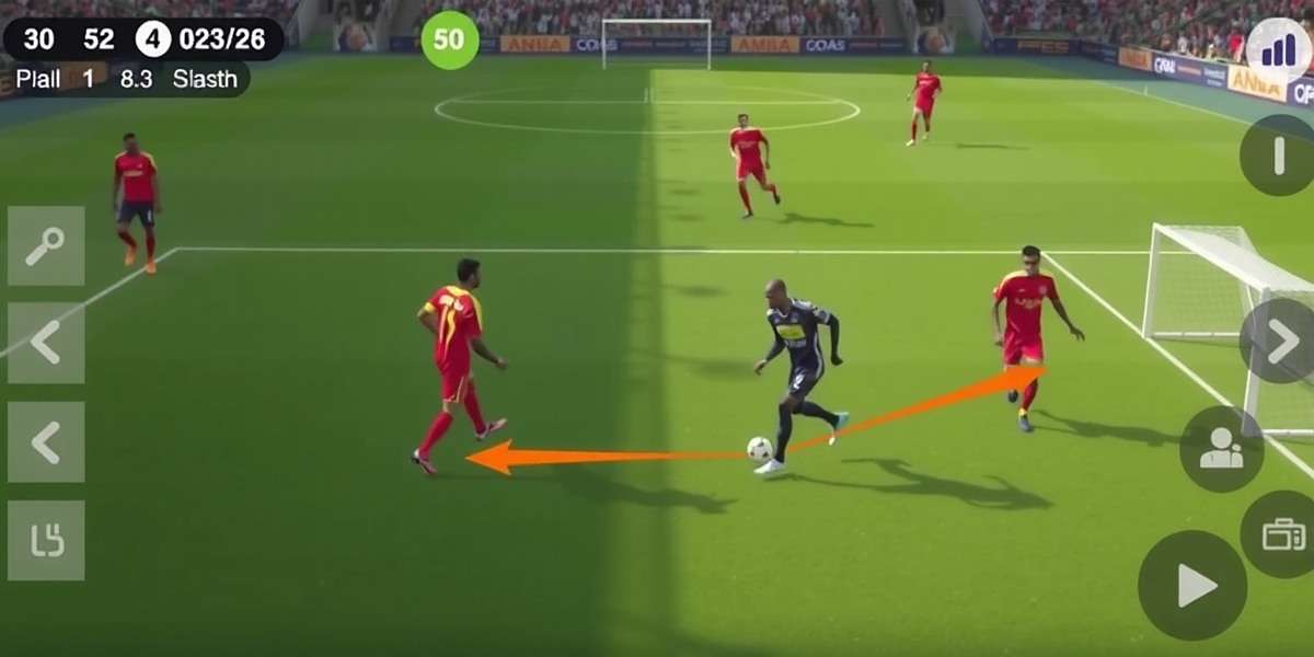 Goa Passing Pro gameplay showing Indian footballers practicing passing techniques in a Goan stadium